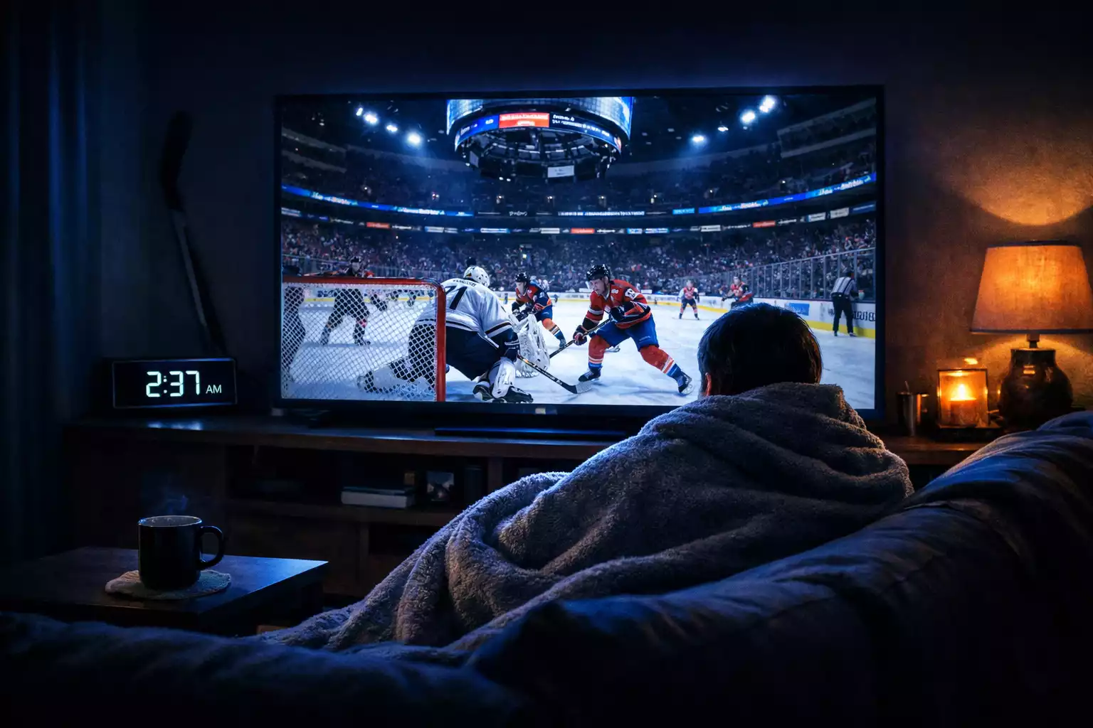 Sledování zápasu NHL s českými hráči na moderní obrazovce